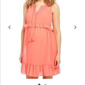 Motherhood coral dress